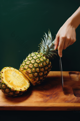 菠萝削皮场景削皮过程水果削皮