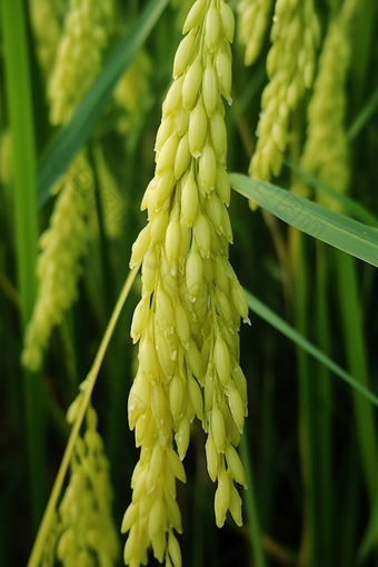 水稻特写禾本科种植