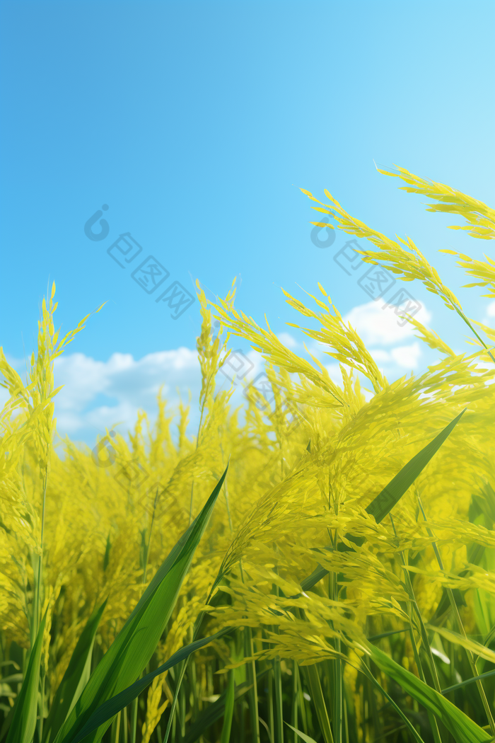 水稻稻田粮食植物
