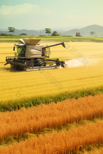 水稻收割禾本科短日照