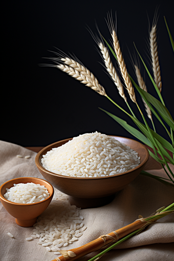 水稻制成大米淀粉白色
