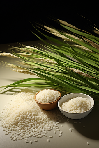 水稻制成大米营养白色