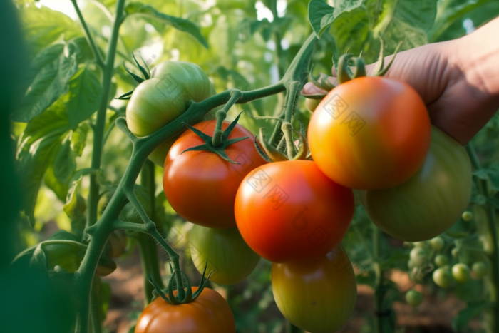 番茄种植场景农田园