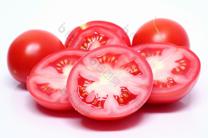 切开的番茄摄影照片