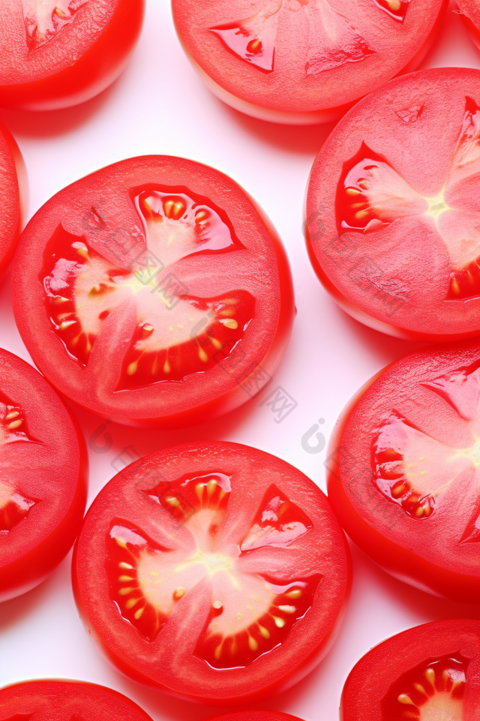 切开的番茄摄影画面