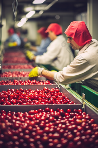 樱桃加工水果处理食品生产线