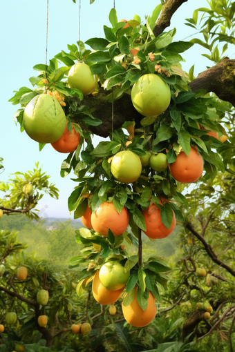 柚子种植场景农田地农业