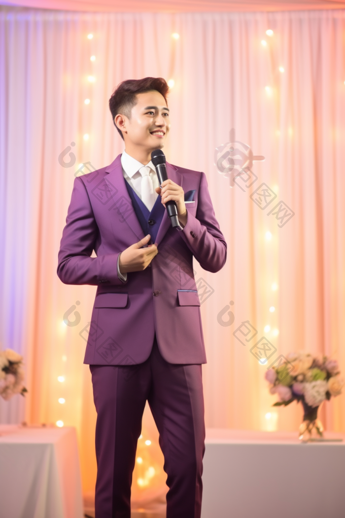 婚礼主持人司仪图片-包图网