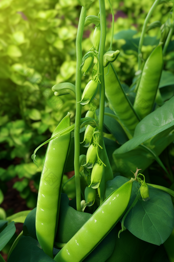 豌豆种植特写解毒抗氧化