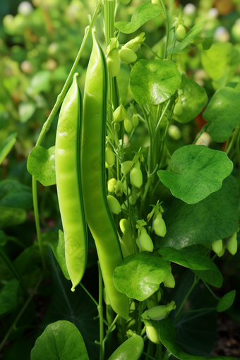 豌豆种植特写豆科抗菌