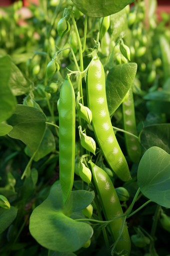 豌豆种植特写<strong>豆科</strong>青绿色