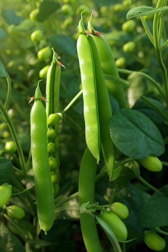 豌豆种植特写解毒抗菌