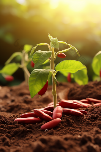 红豆种植特写高蛋白营养