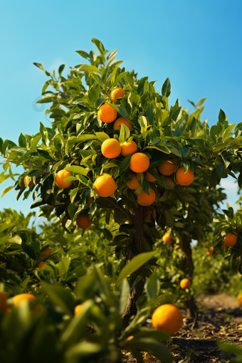 橘子种植场景橘子果园种植柑橘