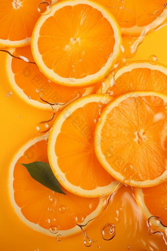 橙子特写鲜橙水滴鲜果特写
