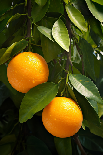 橙子种植场景农田风景水果农场
