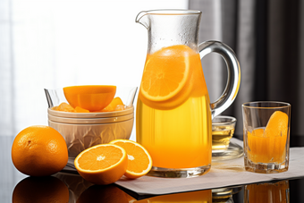 橙子汁饮品美食饮料特写