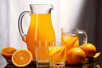 橙子汁果汁特写鲜榨果汁