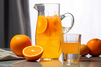 橙子汁果汁特写饮料特写