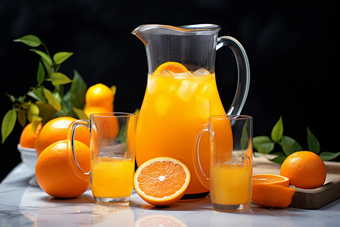 橙子汁饮品美食新鲜橙汁