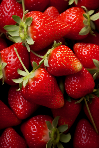 草莓特写水果微距果肉特写