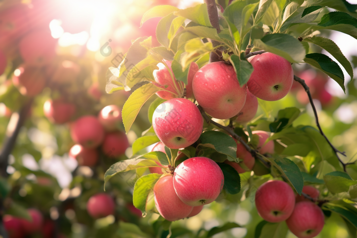苹果种植场景果树农场农村生活