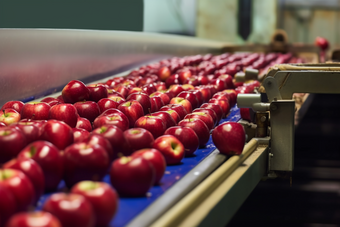 苹果<strong>加工加工</strong>工厂食品摄影