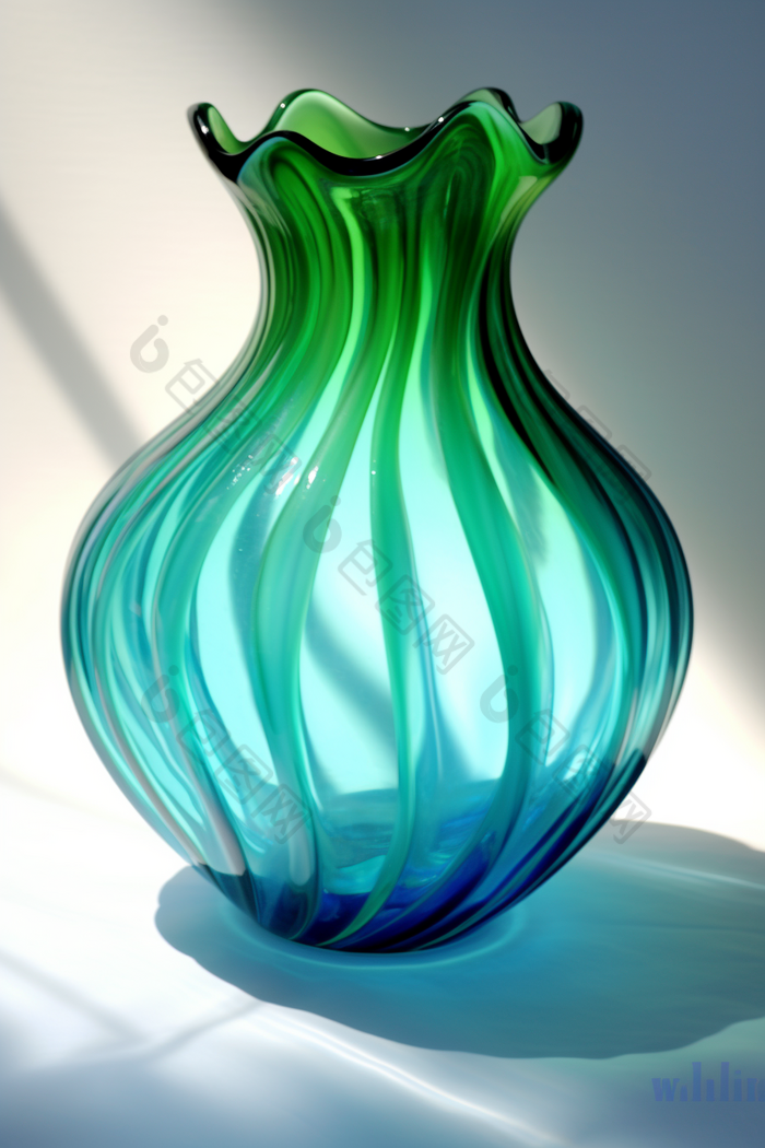 玻璃制品花瓶光泽