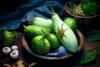 绿茄子图片食材