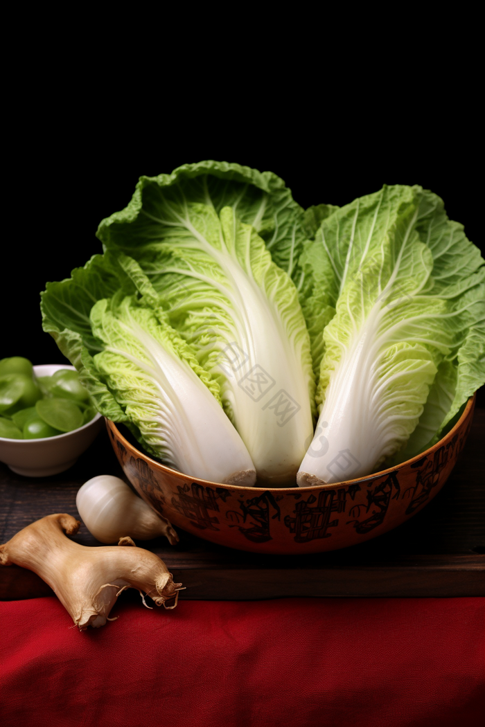 白菜特写图片食物