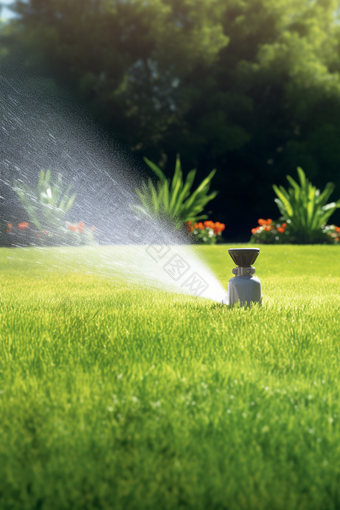 节水灌溉特写灌溉技术绿色