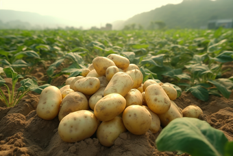 土豆种植场景农田农业劳动