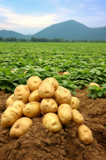 土豆种植场景农田农民