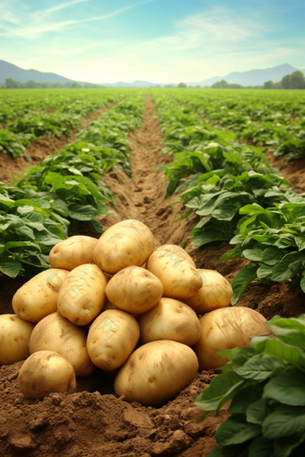 土豆种植场景农田农业