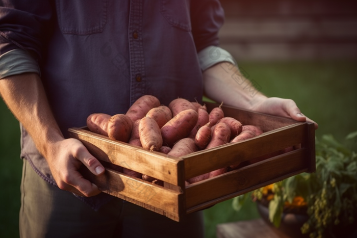 红薯采摘农产品农场