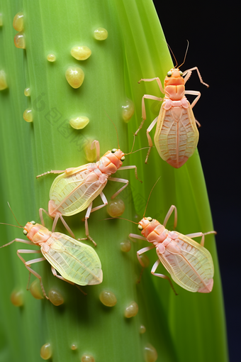 蔬菜种植<strong>害虫</strong>麦蚜摄影图