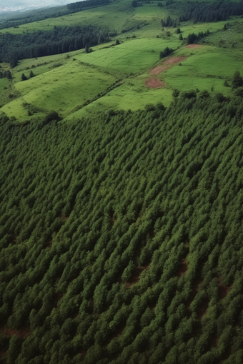 植树造林航拍耕地保护培育农业