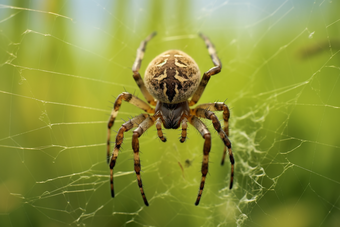 正在织网的蜘蛛昆虫摄影图