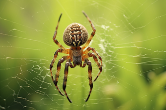 正在织网的蜘蛛<strong>益虫</strong>摄影图