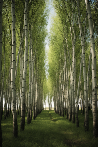 环境荒地种植杨树摄影图
