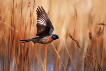飞翔动物的燕子摄影图