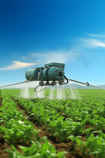 <strong>节水</strong>灌溉设施高标准农田水利工程配套设施摄影图