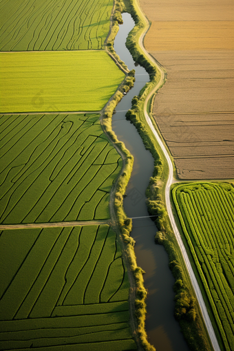 高标准农田节水灌溉摄影图