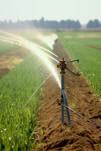 节水灌溉智能灌溉系统乡村振兴摄影图