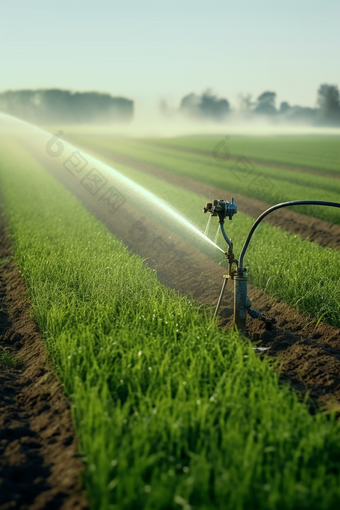 农田智能灌溉水利工程建设系统摄影图