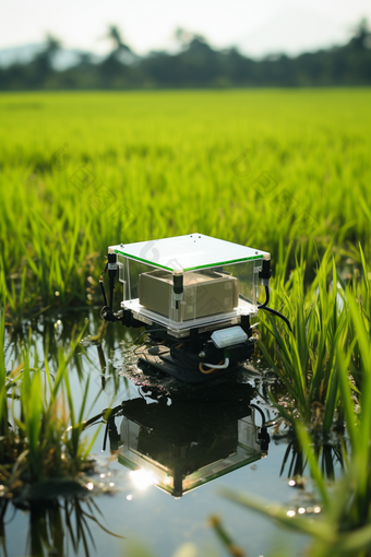 透明农业虫害监测设备摄影图