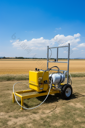 高标准农田建设柴油机水泵摄影图
