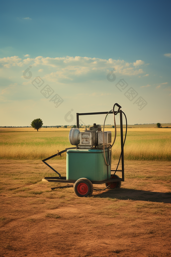 乡村振兴设备柴油机水泵摄影图
