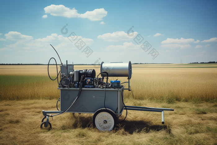 水利设施柴油机水泵摄影图