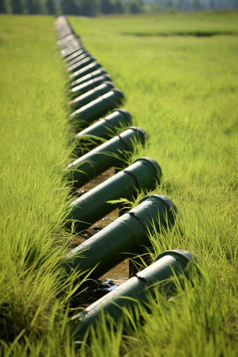 PE水利工程灌溉管摄影图
